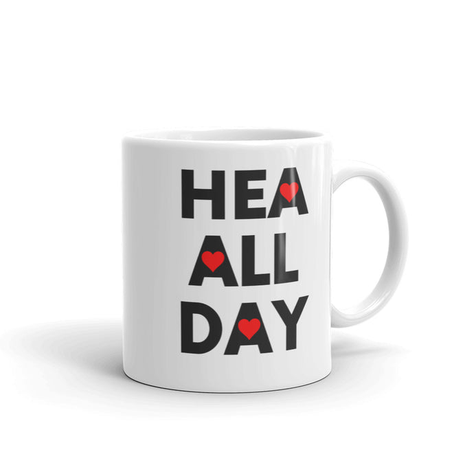 HEA ALL Day White Glossy Mug